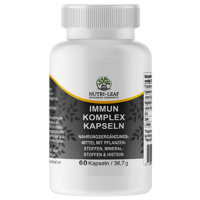 Immunity Complex Capsules – Echinacea, Ginger, Rosehip, Vitamin C, Zinc & Selenium – Nutri-Leaf
