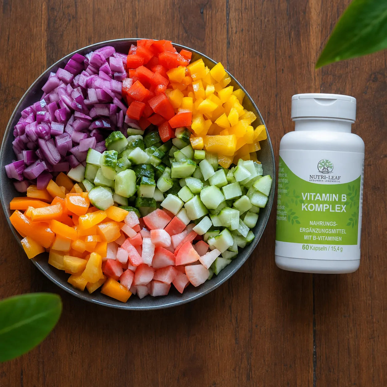 Fresh fruit cascade with Vitamin B Complex — Nutri-Leaf