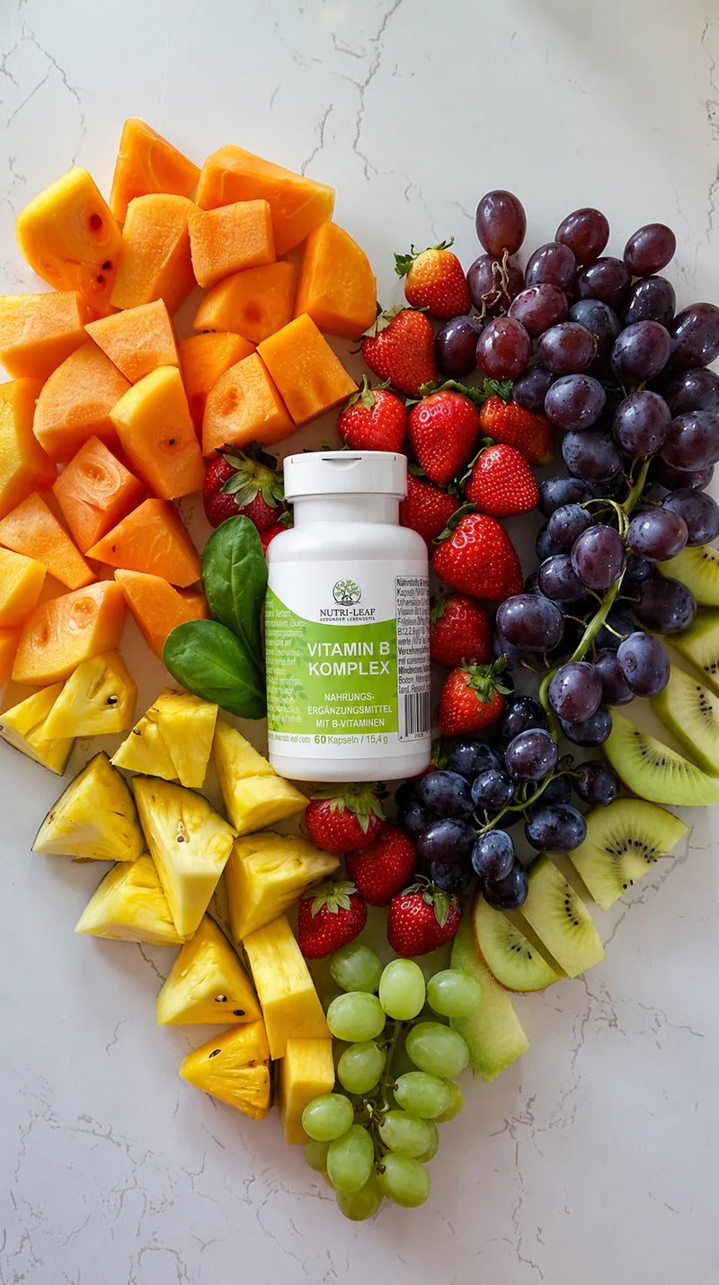 Colorful fruit assortment with Vitamin B Complex — Nutri-Leaf
