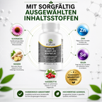Capsule per il Complesso Immunitario – Echinacea, Zenzero, Rosa Canina, Vitamina C, Zinco & Selenio – Nutri-Leaf