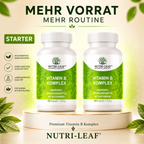 Vitamin B Kompleks Kapsülleri – 8 B Vitamini (B1, B2, B3, B5, B6, B7, B9, B12) – Nutri-Leaf