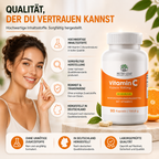 NUTRI-LEAF Vitamin C Kapseln Made in Germany mit laborgeprüfter Qualität und cleanen Inhaltsstoffen