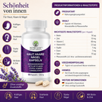 Hochwertige Nahrungsergänzung für starke Nägel gepflegte Haut und schönes Haar mit Vitaminen und Mineralstoffen